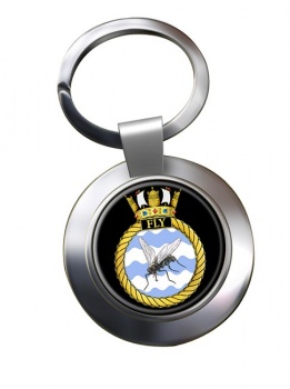HMS Fly (Royal Navy) Chrome Key Ring