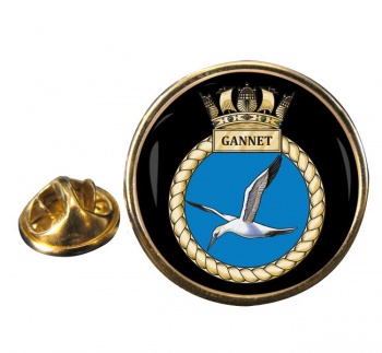 HMS Gannet (Royal Navy) Round Pin Badge