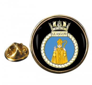 HMS Glasgow (Royal Navy) Round Pin Badge