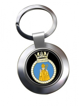 HMS Glasgow (Royal Navy) Chrome Key Ring