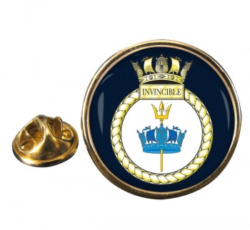 HMS Invincible (Royal Navy) Round Pin Badge