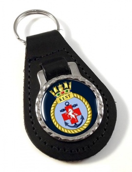 HMS Kent (Royal Navy) Leather Key Fob