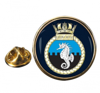 HMS Leeds Castle (Royal Navy) Round Pin Badge