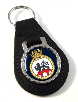 HMS Medway (Royal Navy) Leather Key Fob