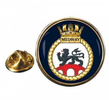 HMS Medway (Royal Navy) Round Pin Badge