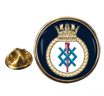 HMS Middleton (Royal Navy) Round Pin Badge