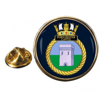 HMS Portchester Castle (Royal Navy) Round Pin Badge