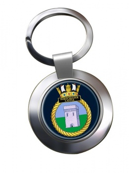 HMS Portchester Castle (Royal Navy) Chrome Key Ring