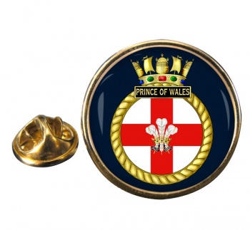 HMS Prince of Wales (Royal Navy) Round Pin Badge