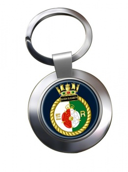 HMS Queen Elizabeth (Royal Navy) Chrome Key Ring