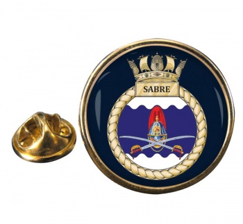 HMS Sabre (Royal Navy) Round Pin Badge