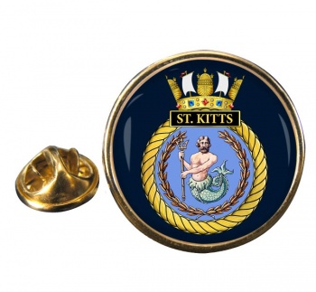 HMS St. Kitts (Royal Navy) Round Pin Badge