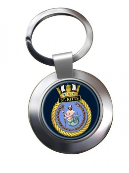 HMS St. Kitts (Royal Navy) Chrome Key Ring