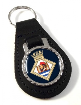 HMS Sultan (Royal Navy) Leather Key Fob