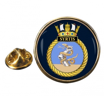 HMS Syrtis (Royal Navy) Round Pin Badge