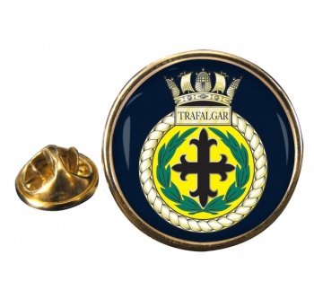 HMS Trafalgar (Royal Navy) Round Pin Badge