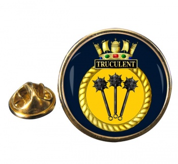 HMS Truculent (Royal Navy) Round Pin Badge