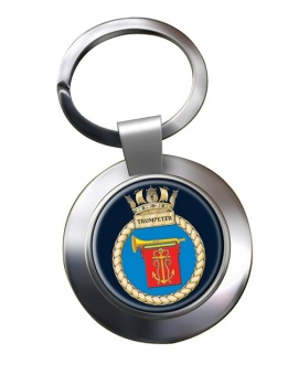HMS Trumpeter (Royal Navy) Chrome Key Ring