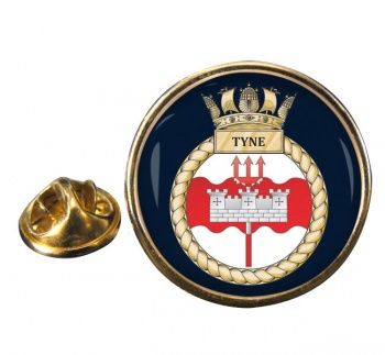 HMS Tyne (Royal Navy) Round Pin Badge