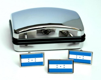 Honduras Flag Cufflink and Tie Pin Set