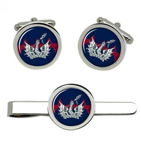 Honourable Artillery Company (HAC) Crest, British Army Cufflinks and Tie Clip Set