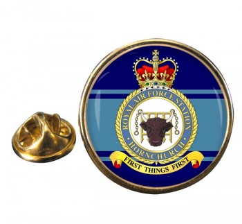 RAF Station Hornchurch Round Pin Badge
