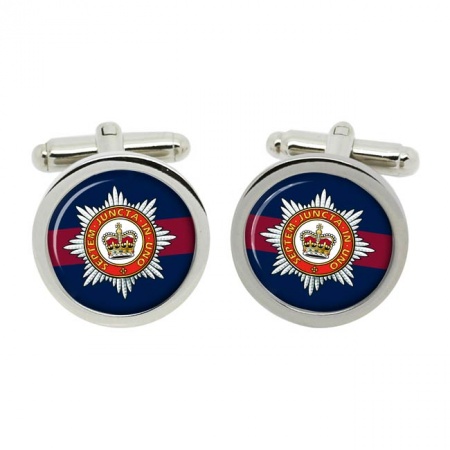 Household Division, British Army ER Cufflinks in Chrome Box