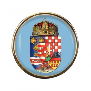 Hungary 1915 Coat of Arms Round Pin Badge