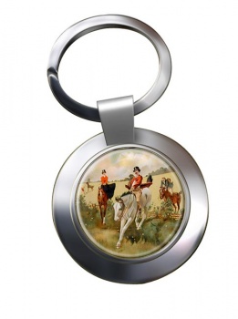 Hunting over the Ditch Chrome Key Ring