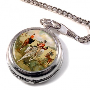 Hunting over the Ditch Pocket Watch