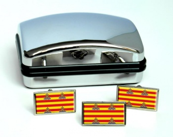 Ibiza (Spain) Flag Cufflink and Tie Pin Set