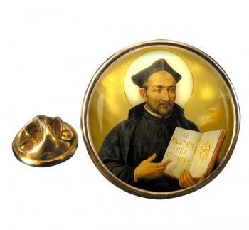 St. Ignatius of Loyola Round Pin Badge