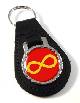 Infinity Symbol Yellow Leather Key Fob