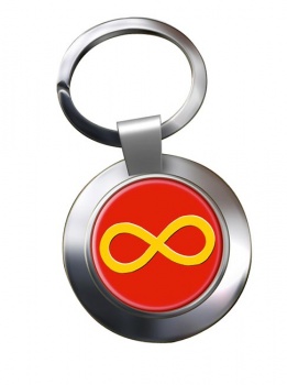 Infinity Symbol Yellow Chrome Key Ring
