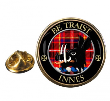 Innes Scottish Clan Round Pin Badge