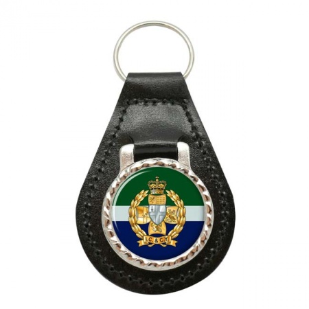 Inns of Court and City Yeomanry, British Army ER Leather Key Fob