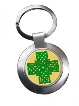 Irish Knot Cross Chrome Key Ring