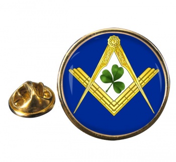 Irish Masons Masonic Round Pin Badge