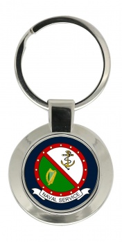 Irish Naval Service Chrome Key Ring