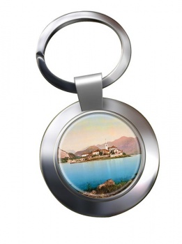 Isola Pescatori Italy Chrome Key Ring