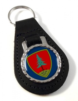 Brigata Meccanizata Pinerolo (Italian Army) Leather Key Fob