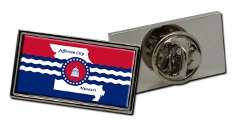 Jefferson City MO Flag Pin Badge