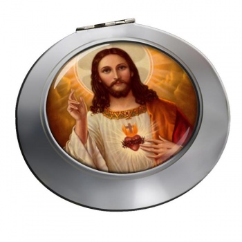 Jesus Sacred Heart Chrome Mirror