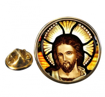 Icon of Christ Round Pin Badge