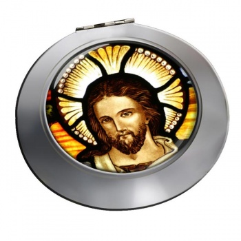Icon of Christ Chrome Mirror