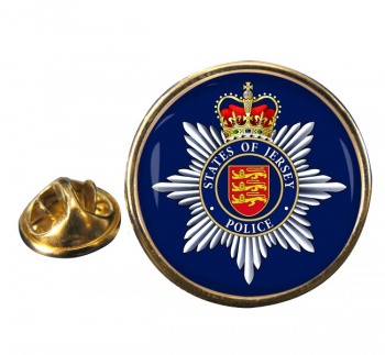 States of Jersey Police Round Pin Badge
