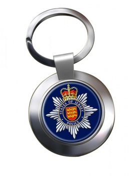 States of Jersey Police Chrome Key Ring