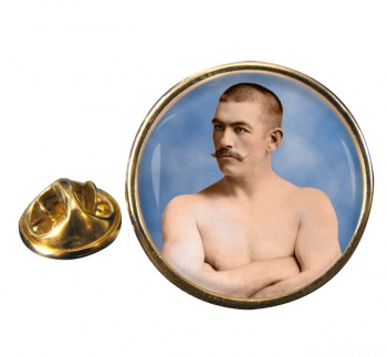 John L. Sullivan Round Pin Badge