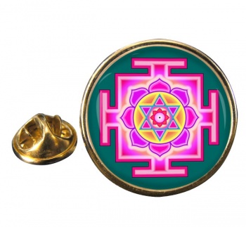 Kamala Yantra Round Pin Badge
