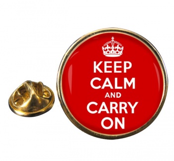 Keep Calm and Carry On Round Pin Badge